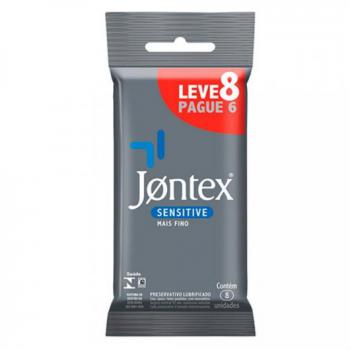 Preservativo jontex sensitive leve 8 pague 6 unidades