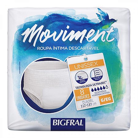 Roupa intima bigfral moviment g/eg c/8