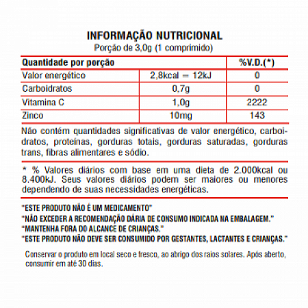 Vitamina C+propolis+zinco C/30comp Eferv