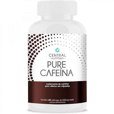Cafeina - pote com 60 softcaps de 500 mg - suplemento alimentar de cafeina em capsulas