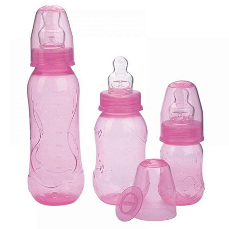 Kit de mamadeiras kuka aquarela rosa 3 unidades