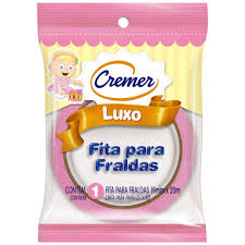 Fita adesiva cremer rosa com 20 metros