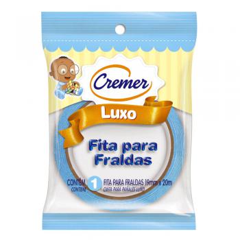Fita cremer adesiva azul p/ fralda