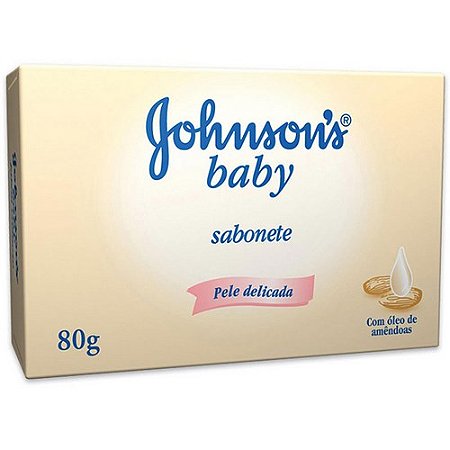 Sabonete infantil johnsons & johnsons oleo de amendoas 80g
