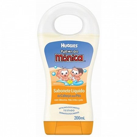 Sabonete liquido extra suave huggies turma da monica 200ml