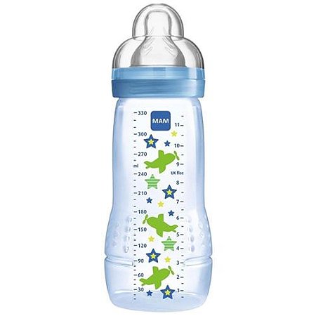 Mamadeira mam easy active azul 4 meses+ com 1 unidade
