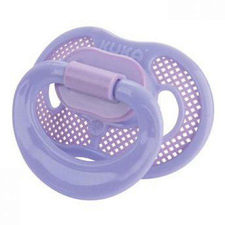 Chupeta super ventilada lilas bico silicone ortodontica n 1 kuka