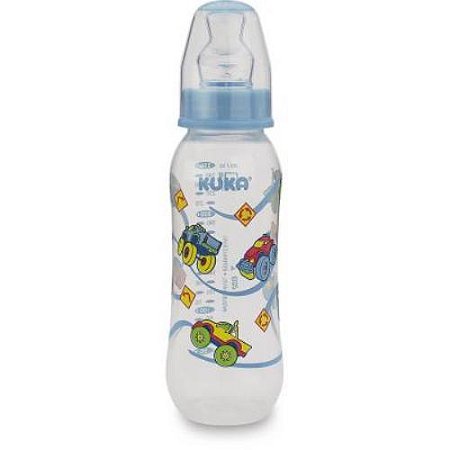 Mamadeira kuka natural color bico ortodontico azul 250ml