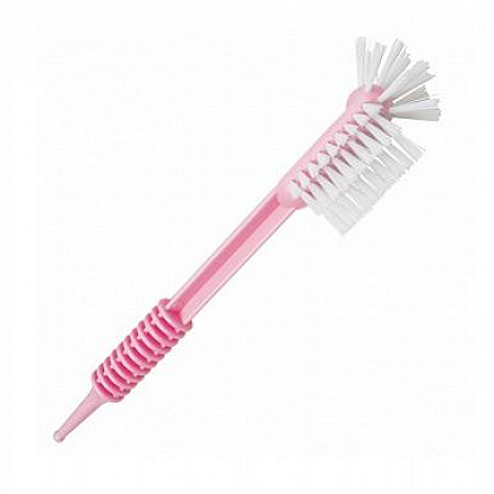 Escova para mamadeira dupla acao rosa 6087