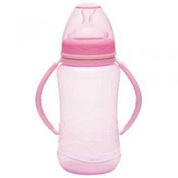 Mamadeira kuka aquarela big orto alca rosa 330ml