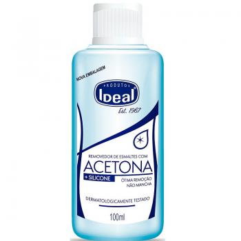 Removedor de esmalte com acetona e silicone ideal 100ml