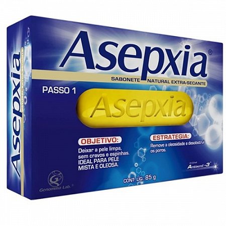 Sabonete barra asepxia natural extra seca 85g
