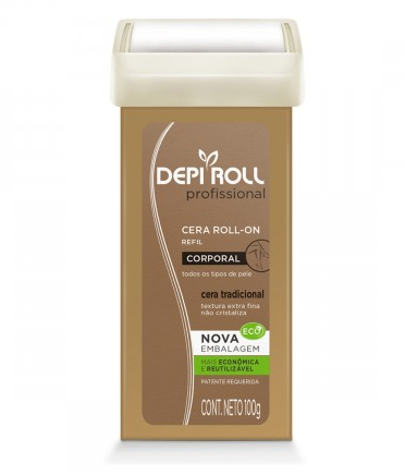 Depilador depi roll profissional corporal roll-on refil 100g