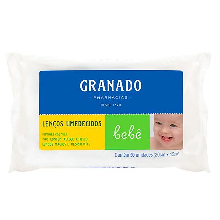 Lenco umedecido granado 50 unidades
