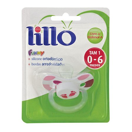 Chupeta ortodontica lillo funny pezinho rosa n? 1
