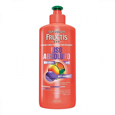 Creme para pentear  fructis liso absoluto pos quimica 250g