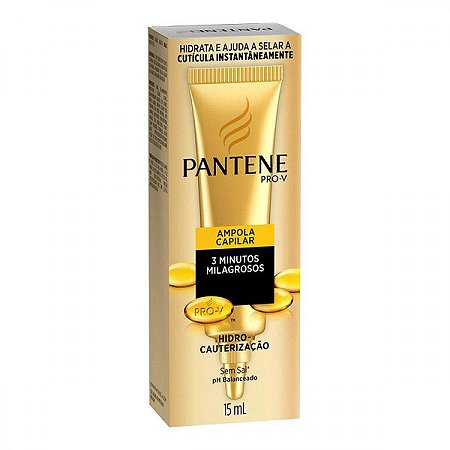 Ampola dourada pantene hidro cauterizacao 3 minutos 15ml