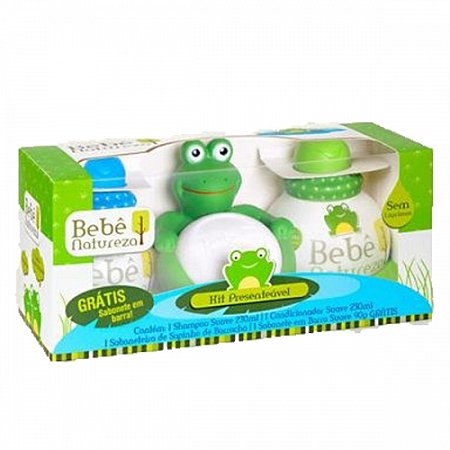 Kit infantil sapinho shampoo + condicionador + sabonete