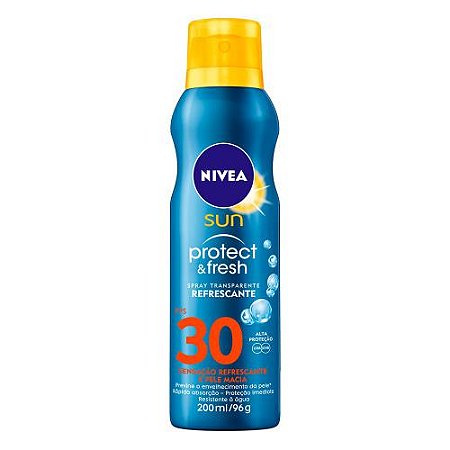 Protetor solar nivea 30 protect&fresh 200ml/96g