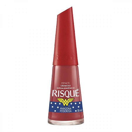 Esmalte risque mulher maravilha cremoso amazona poderosa