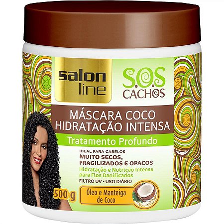 Mascara tratamento salon line sos cachos coco 500g