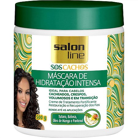 Mascara capilar de hidratacao intensa salon line s.o.s cachos 500g