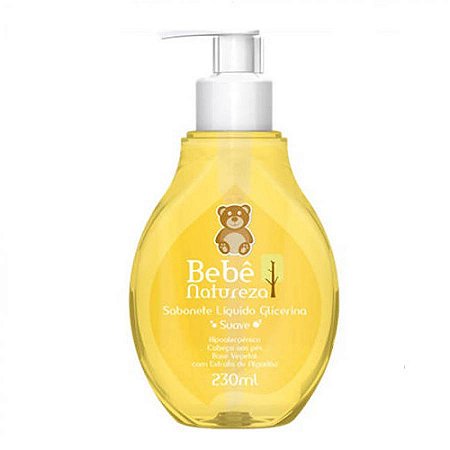 Sabonete liquido de glicerina bebe natureza suave 230ml