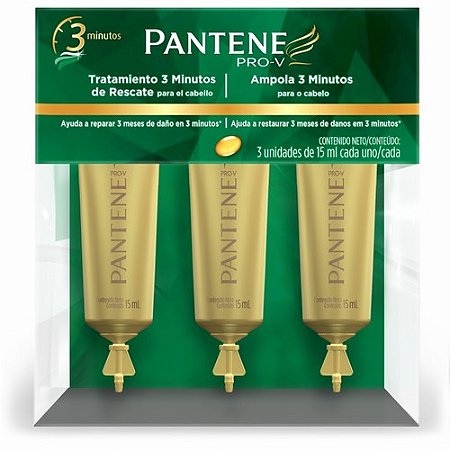 Ampola tratamento pantene 3 unidades 15ml