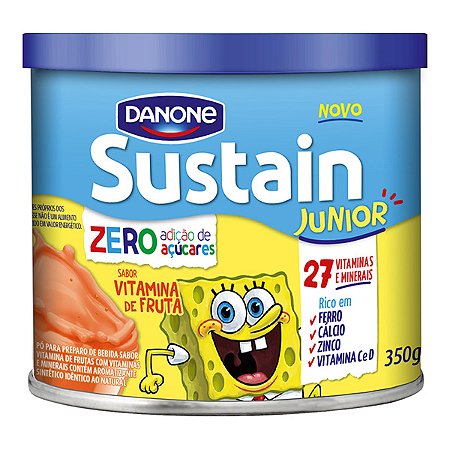 Sustain junior zero acucar vitamina de frutas 350g