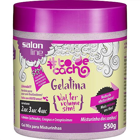 Gelatina salon line vai ter volume sim! 550g