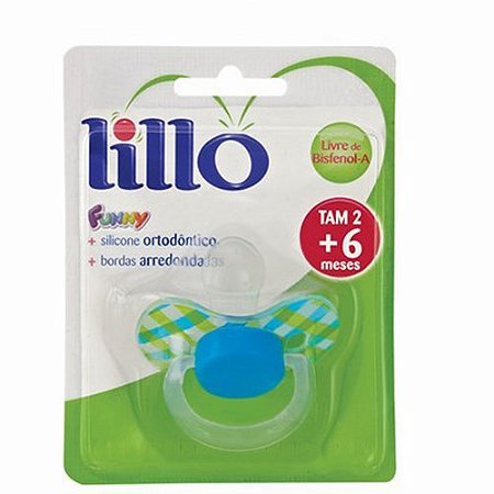 Chupeta lillo 02176 ortodontica silicone fase 2 azul