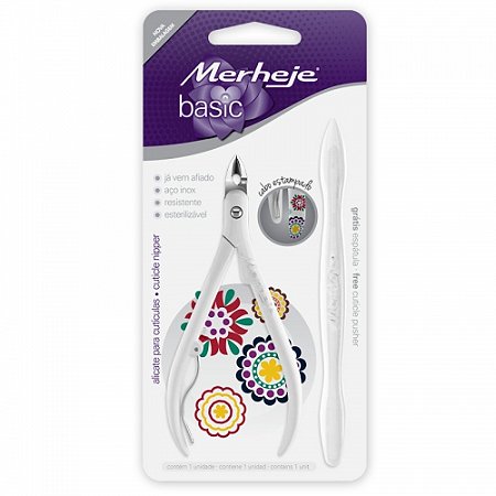 Alicate de cuticula merheje basic flores