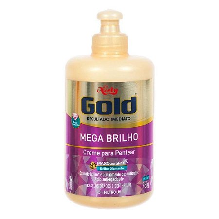 Creme para pentear  niely gold mega brilho 280g