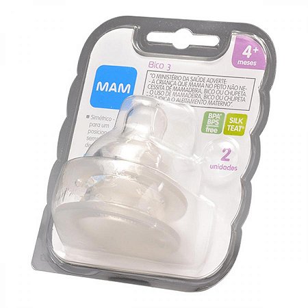 Bico de mamadeira 3 fluxo rapido 2 unidades n.4