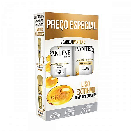 Pantene liso extremo kit sh400ml cond175ml