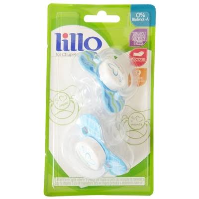 Chupeta de silicone - papai - 2 unidades azul lillo
