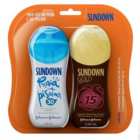 Kit protetor solar sundown fps30 + gold fps15 120ml