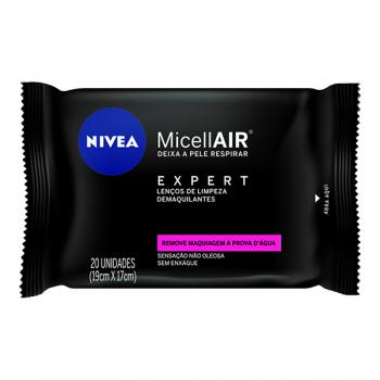 Lencos de limpeza demaquilantes micelar nivea micellair expert