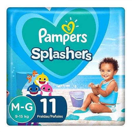 Fralda pampers splashers m/g 11 unidades