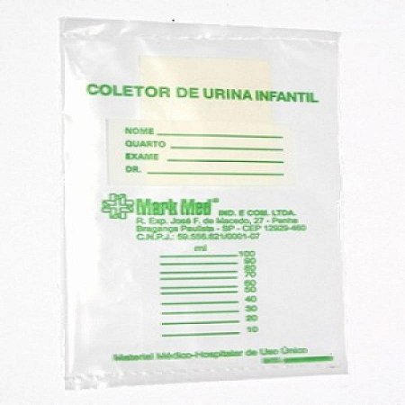 Coletor de urina infantil masculino com 1 unidade