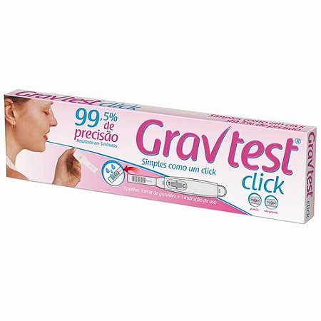Teste de gravidez grav test click com 1 teste de uso unico
