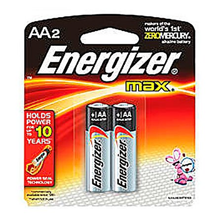 Pilha energizer max pequena aa com  2 unidades