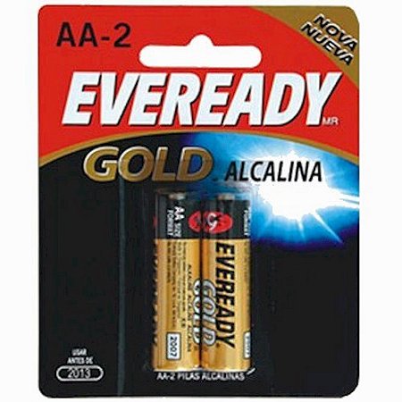 Pilha eveready gold aa pequena com 2 unidades