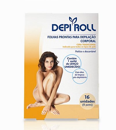 Folhas prontas corporal depi roll tradicional 8 unidades