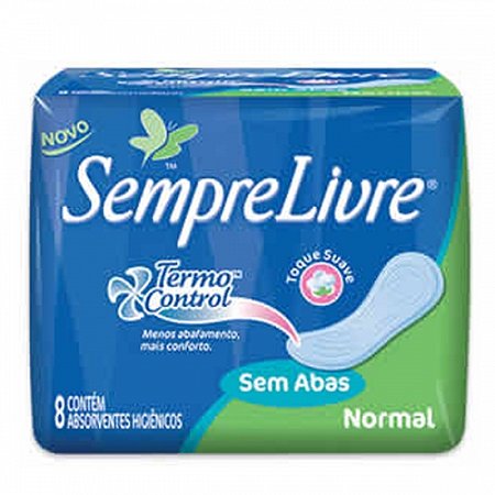 Absorvente sempre livre malha seca sem abas 8 unidades