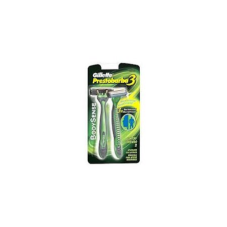 Aparelho de barbear prestobarba 3 body sense com 2 unidades