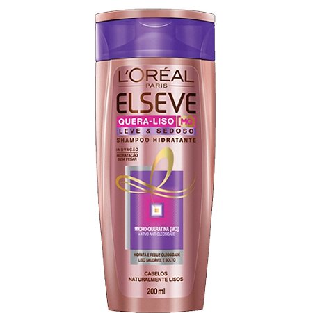 Shampoo elseve quera-liso leve e sedoso 200ml