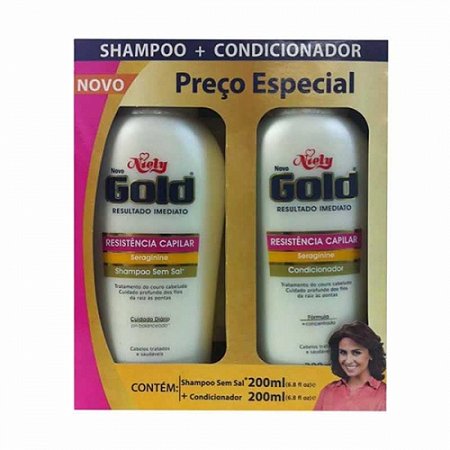 Shampoo + condicionador niely gold ceramidas