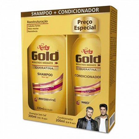 Shampoo + condicionador niely gold max queratina 200ml