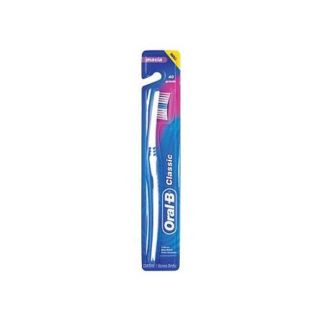 Escova dental oral b 40 classic macia grande 1 unidade
